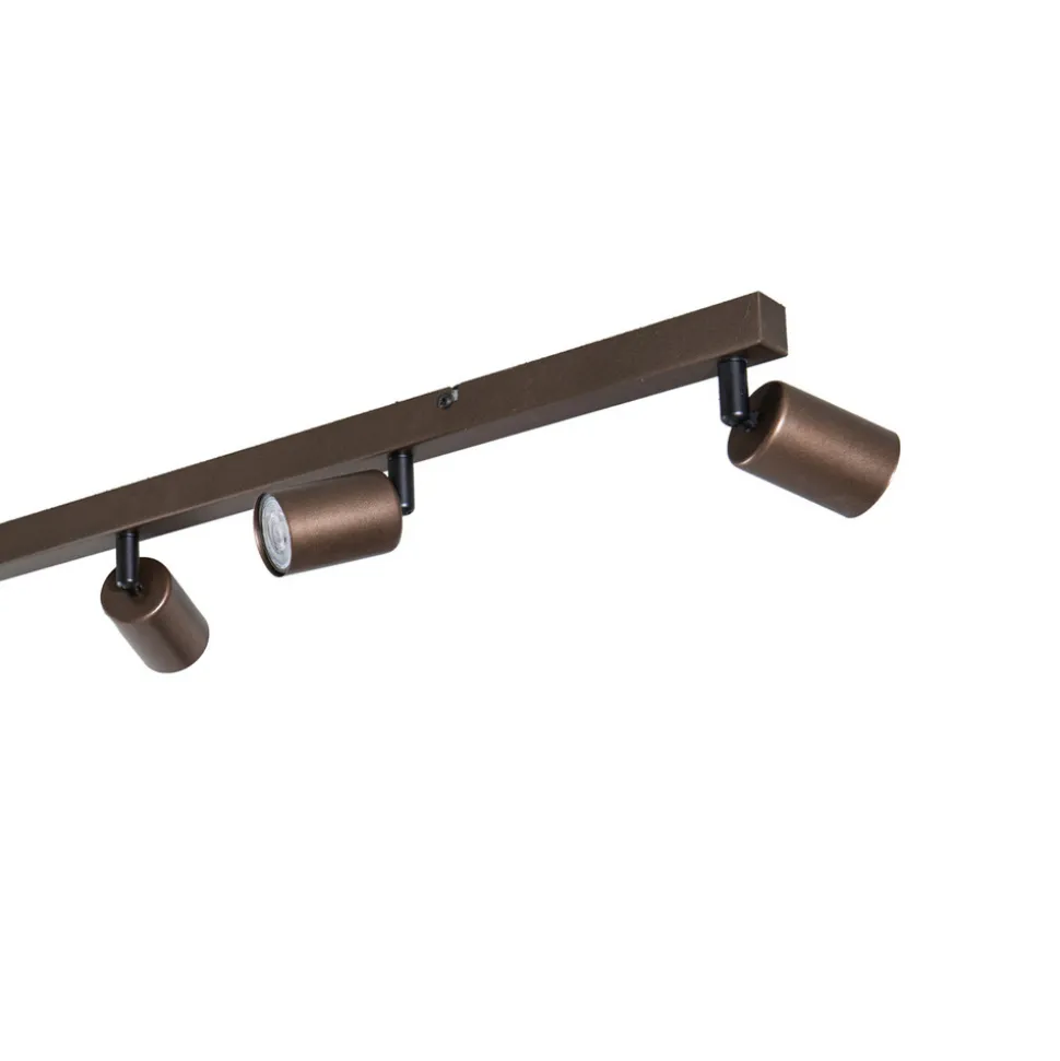 Downlight Top, justerbar, brun, 8 lyskilder, lineær