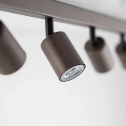 Downlight Top, justerbar, brun, 8 lyskilder, lineær