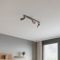 Downlight Top, justerbar, brun, 3 lyskilder, lineær