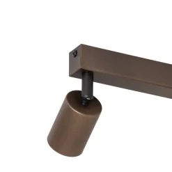 Downlight Top, justerbar, brun, 4 lyskilder, lineær