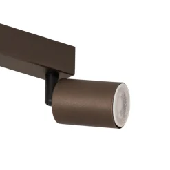 Downlight Top, justerbar, brun, 4 lyskilder, lineær