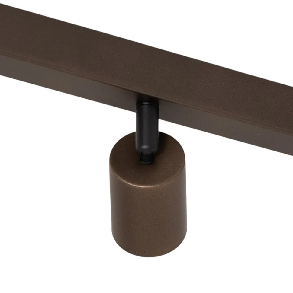 Downlight Top, justerbar, brun, 4 lyskilder, lineær