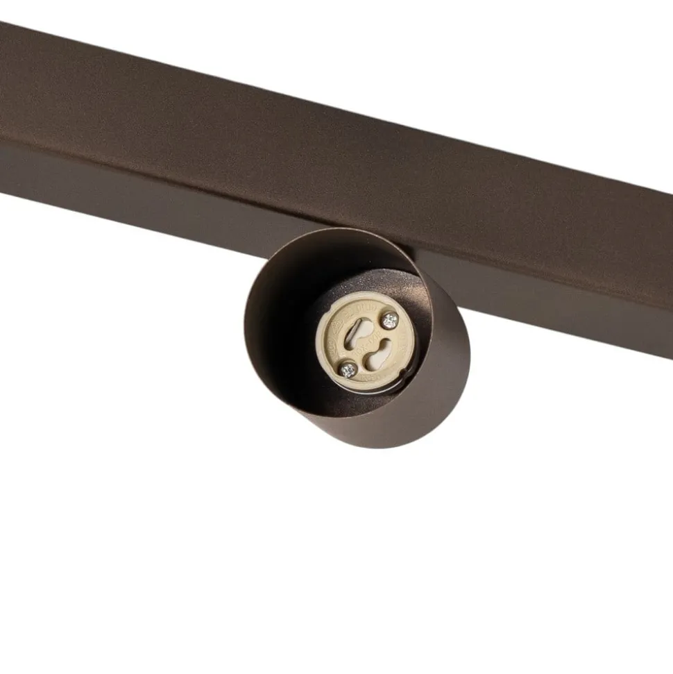 Downlight Top, justerbar, brun, 4 lyskilder, lineær