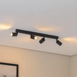 Downlight Top, svart, 83 cm, 4 lyskilder, metall, GU10