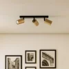 Downlight Zoom, 3 lyskilder, svart/gull