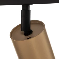 Downlight Zoom, 3 lyskilder, svart/gull