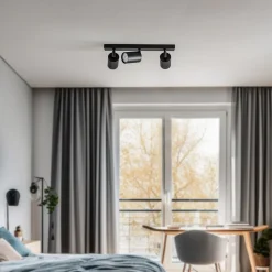 Downlight Zoom, 3 lyskilder, svart