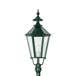 Dublin stolpelampe i støpt aluminium, grønn