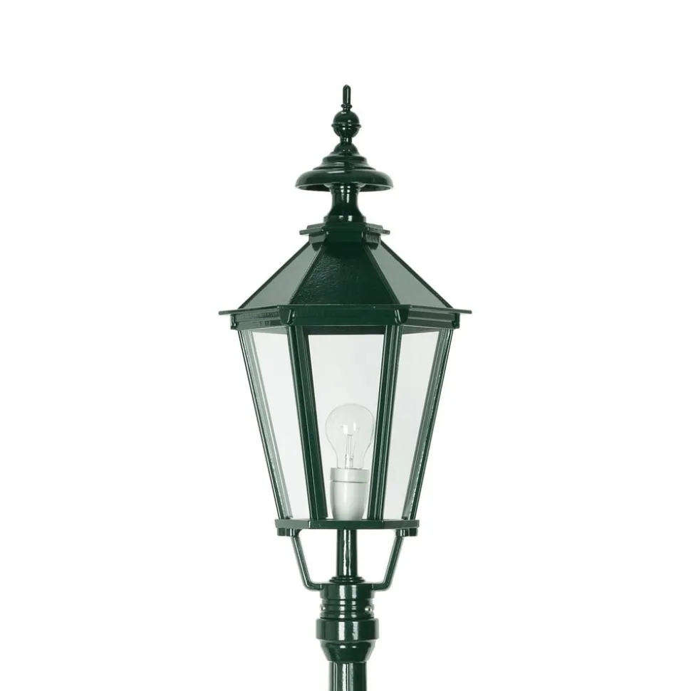 Dublin stolpelampe i støpt aluminium, grønn