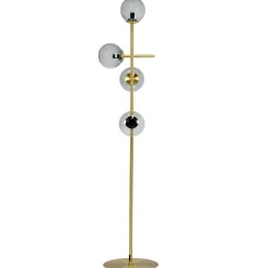 Dyberg Larsen Como gulvlampe, 4-lamper, messing