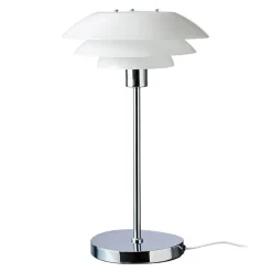 Dyberg Larsen DL31 bordlampe glass-skjerm krom