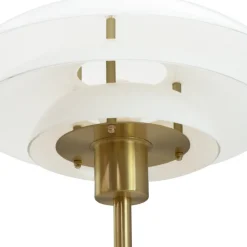 Dyberg Larsen gulvlampe DL31, messingfarget, høyde 133 cm