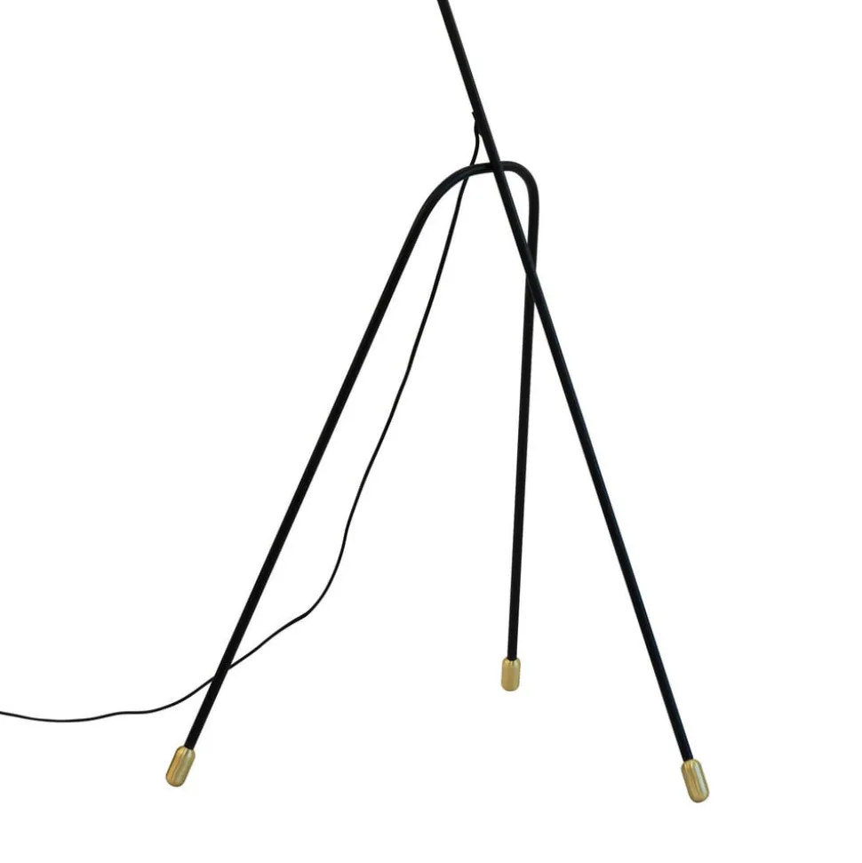 Dyberg Larsen gulvlampe Miles, svart, høyde 154,5 cm