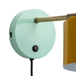 Dyberg Larsen Ocean vegglampe karri messing turkis