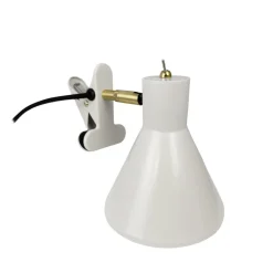 Dyberg Larsen Sleep klemmelampe, kitthvit, Ø 15 cm, stål