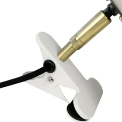 Dyberg Larsen Sleep klemmelampe, kitthvit, Ø 15 cm, stål