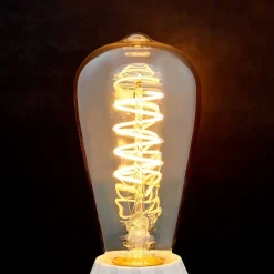 E27 LED-Rustika Curved Line 4W, 1 800K, ravgult