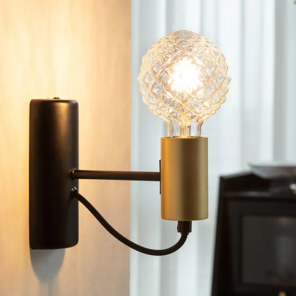 E27 3,8W LED-pære G95 2 700 K struktur klart 5 stk