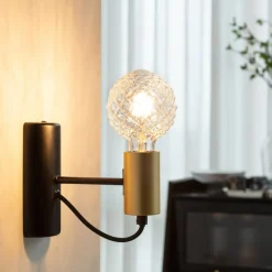 E27 3,8W LED-pære G95 2 700 K struktur klart 5 stk