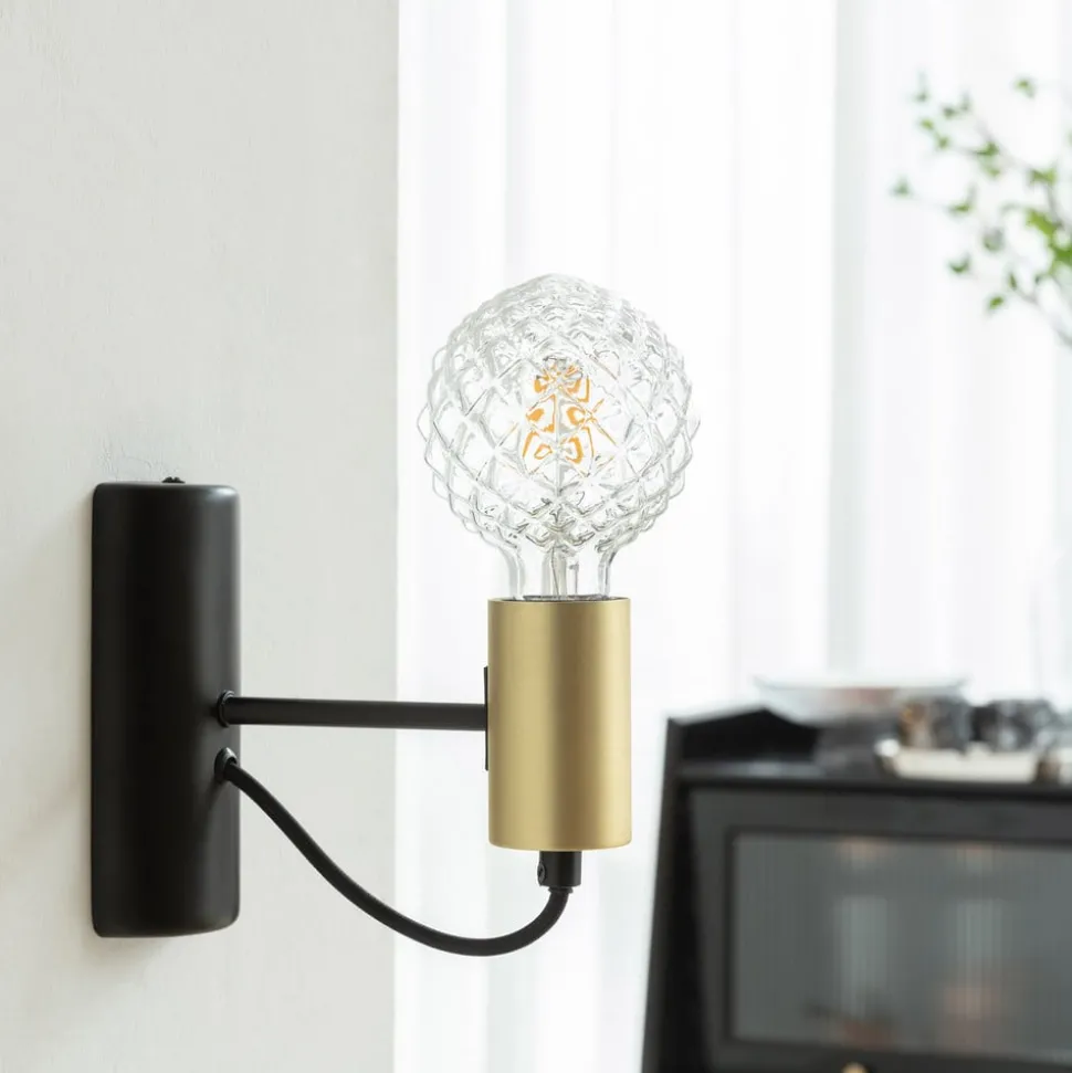 E27 3,8W LED-pære G95 2 700 K struktur klart 5 stk