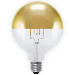 E27 7W LED-toppforspeilet lyspære, gull