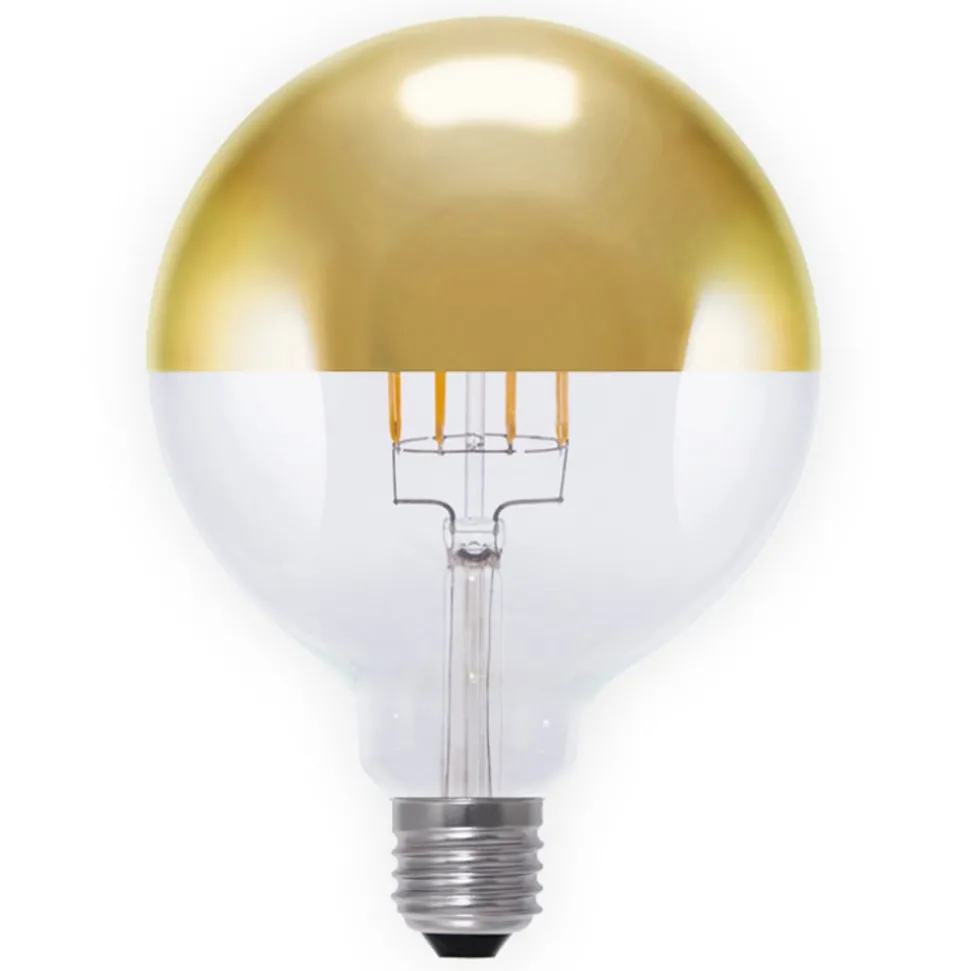 E27 7W LED-toppforspeilet lyspære, gull