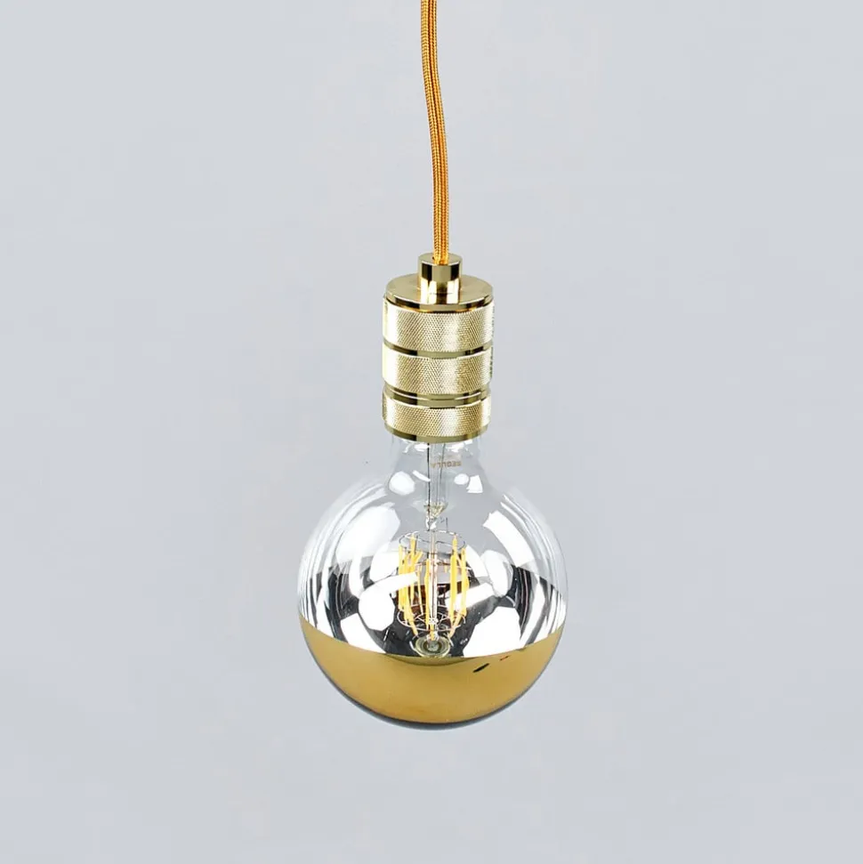 E27 7W LED-toppforspeilet lyspære, gull