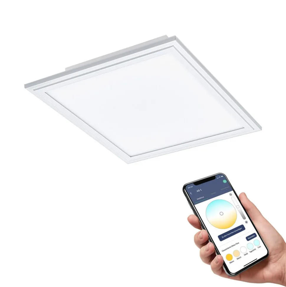 EGLO connect CCT taklampe 30x30cm hvit