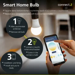 EGLO connect E27 A60-lampe 5,5 W 500 lumen 2200K