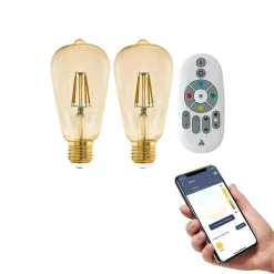 EGLO connect E27 ST64 lampe 5,5W 500lm 2200K 2stk