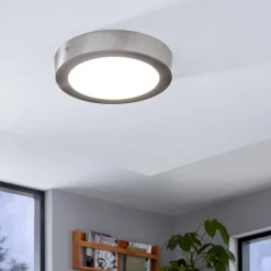 EGLO Connect Fueva-C taklampe rund 22,5 cm nikkel