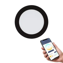 EGLO connect Fueva-Z innfelt armatur 16,5 cm, svart