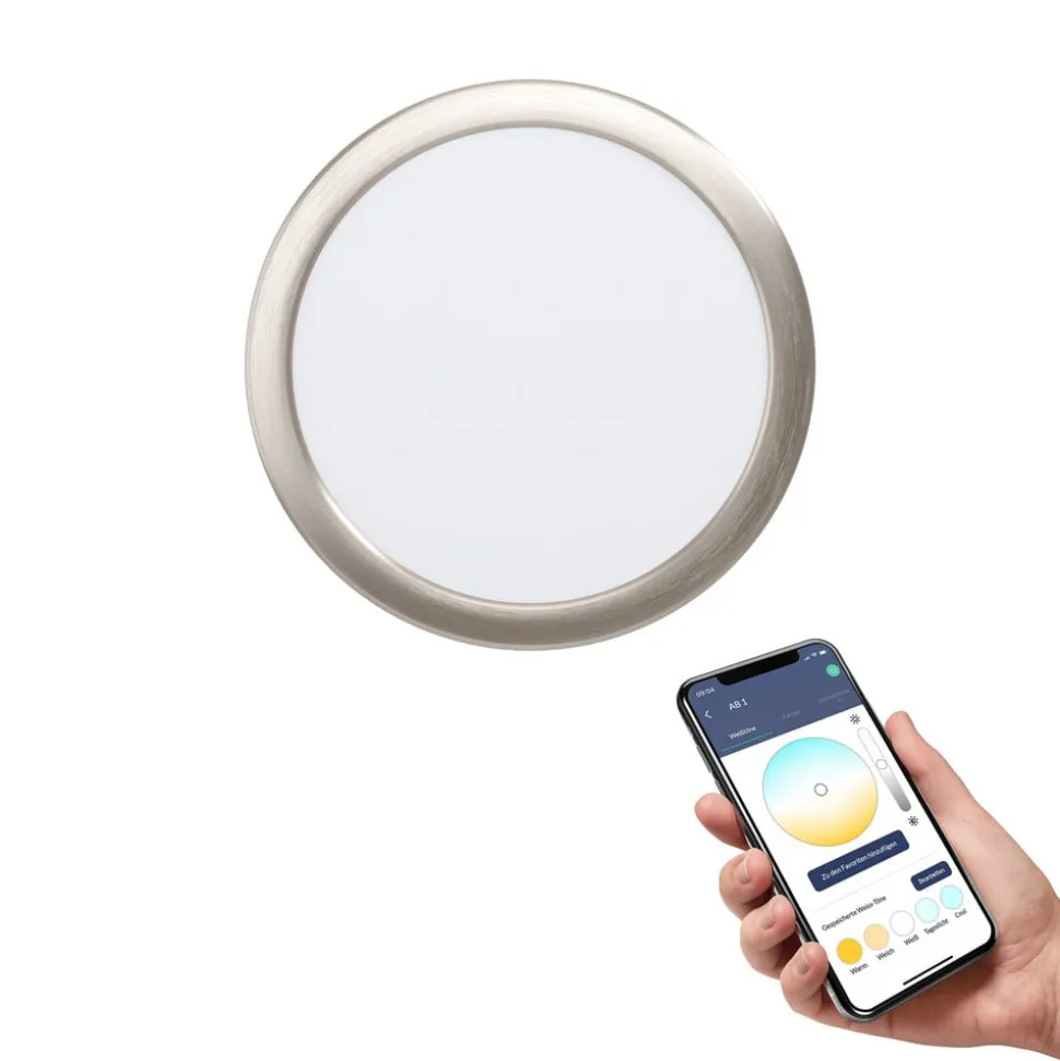 EGLO connect Fueva-Z innf.lampe 21,6 cm nikkel