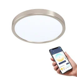 EGLO connect Fueva-Z taklampe, Ø 28,5 cm i nikkel
