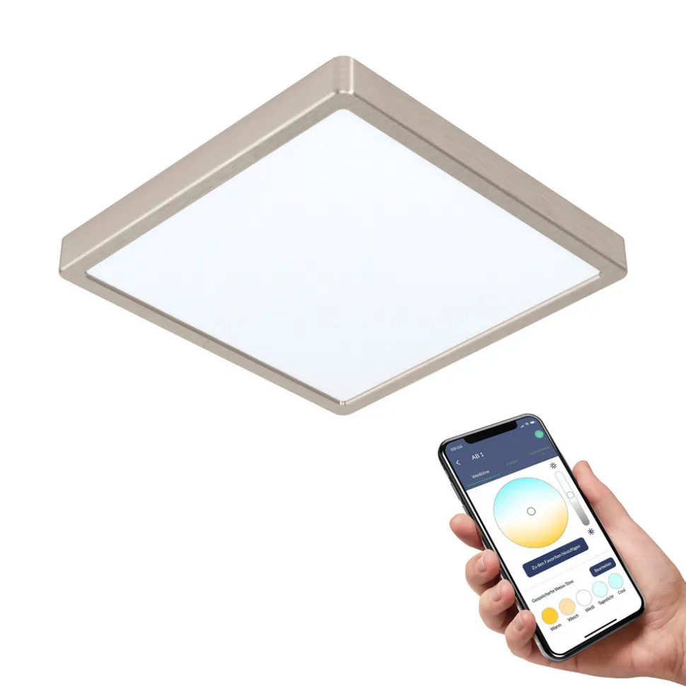 EGLO connect Fueva-Z taklampe 28x28cm i nikkel