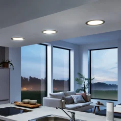 EGLO connect LED innfellingslampe Fueva-C, Ø 22,5 cm, nikkel