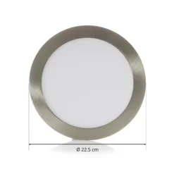 EGLO connect LED innfellingslampe Fueva-C, Ø 22,5 cm, nikkel