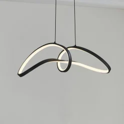 EGLO connect LED-hengelampe Calarossa-Z, svart, aluminium