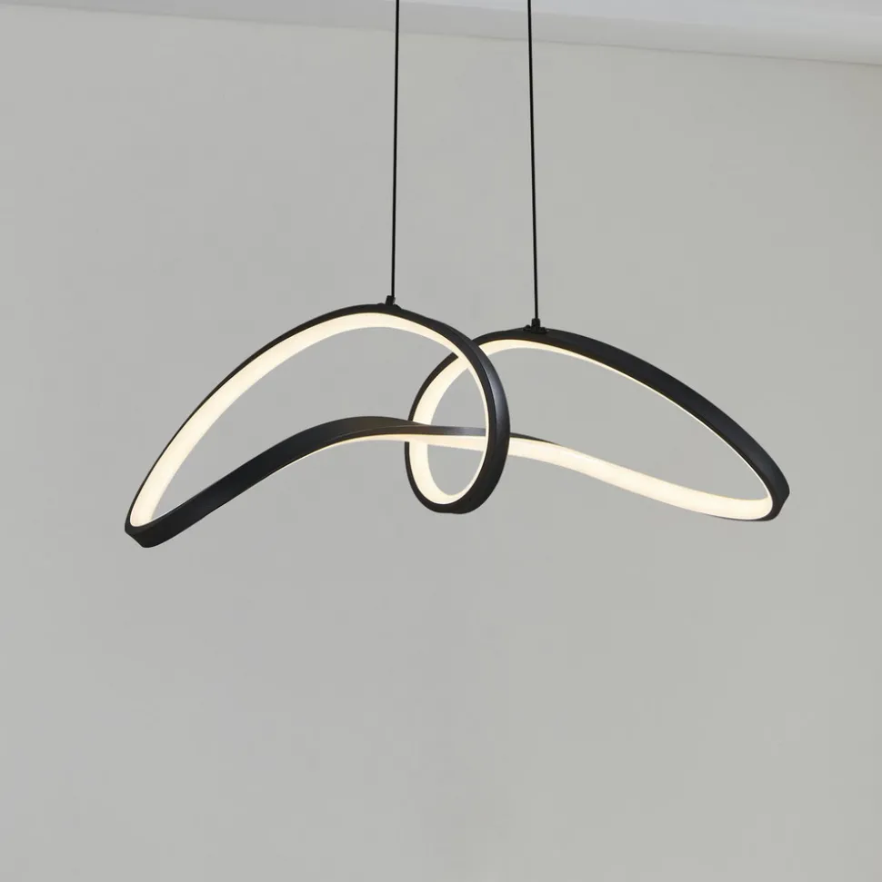 EGLO connect LED-hengelampe Calarossa-Z, svart, aluminium