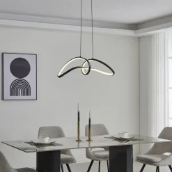 EGLO connect LED-hengelampe Calarossa-Z, svart, aluminium
