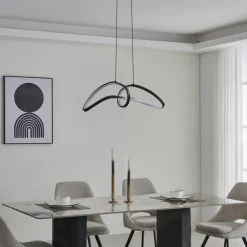 EGLO connect LED-hengelampe Calarossa-Z, svart, aluminium