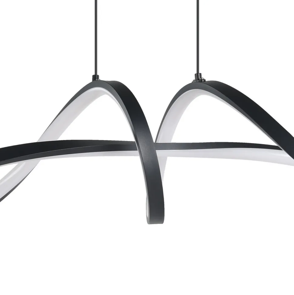 EGLO connect LED-hengelampe Calarossa-Z, svart, aluminium