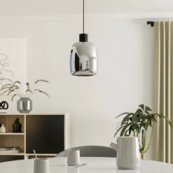 EGLO connect LED-hengelampe Molochio-Z, 1 lyskilde, svart