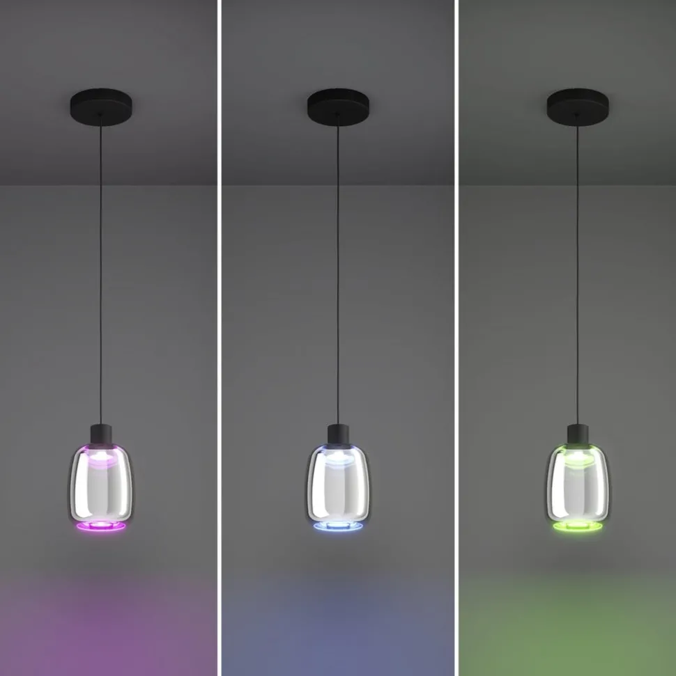 EGLO connect LED-hengelampe Molochio-Z, 1 lyskilde, svart