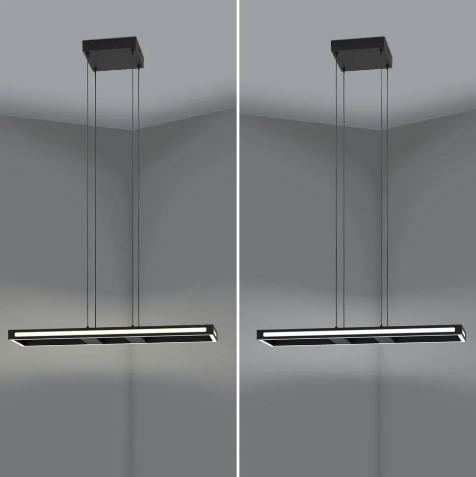 EGLO connect LED-hengelampe Savilanas-Z, 77 cm, svart