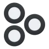 EGLO connect LED-innfellingslampe Fueva 6-Z, svart, sett med 3 stk