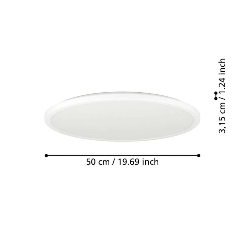 EGLO connect LED-taklampe Rovito-Z, hvit, Ø 50 cm