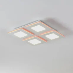 EGLO connect LED-taklampe Padrogiano-Z 4 lyskilder, 45 x 45 cm