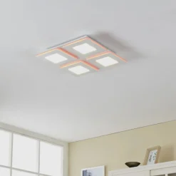 EGLO connect LED-taklampe Padrogiano-Z 4 lyskilder, 45 x 45 cm