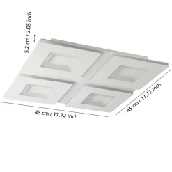 EGLO connect LED-taklampe Padrogiano-Z 4 lyskilder, 45 x 45 cm